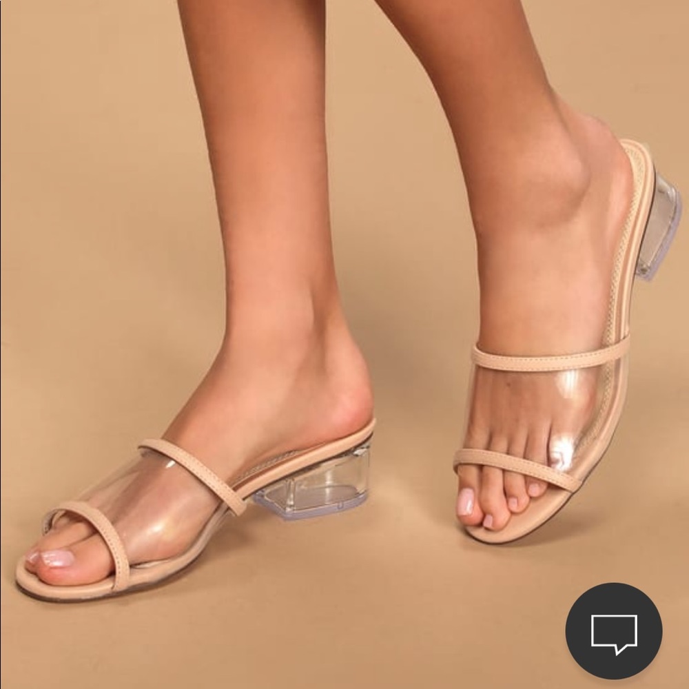 Nude Vinyl Mules